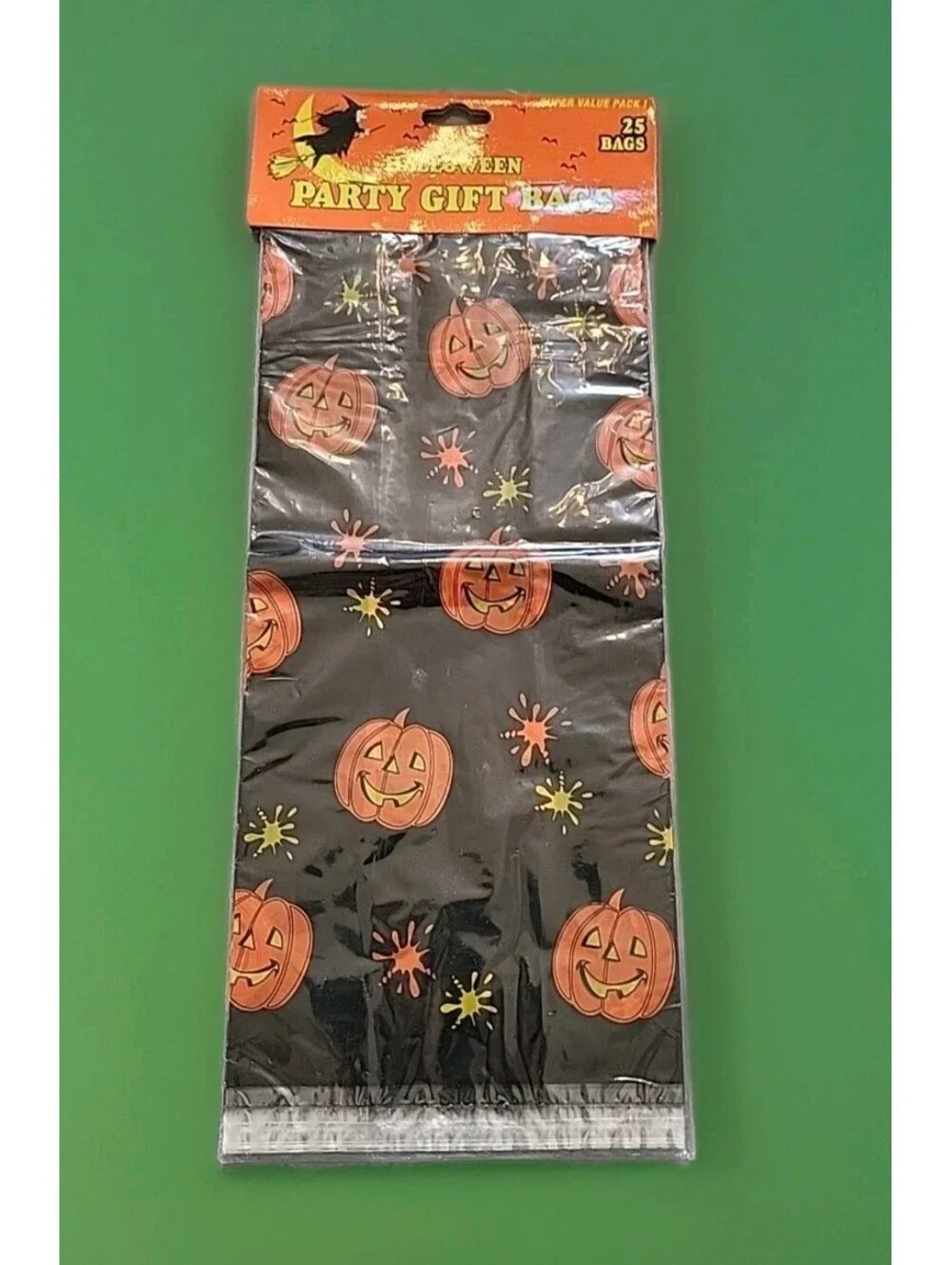 Vintage Halloween 25 Large Gift Loot Party Bags in Package JOL Sealed 12
